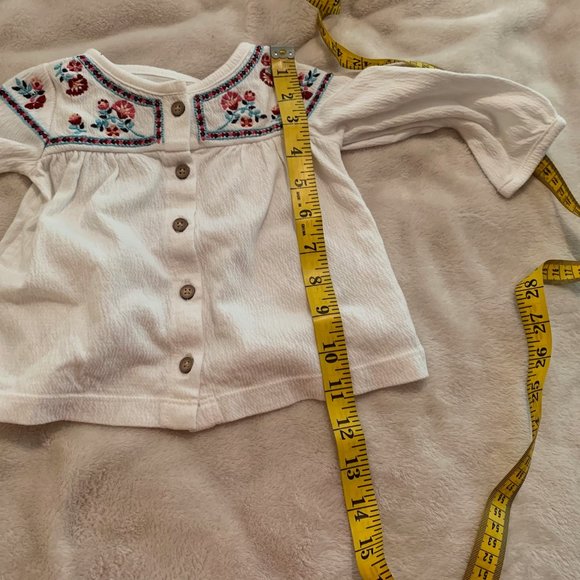 Carter's White Boho Embroidered Look Shacket Size 9 Months - Picture 15 of 15
